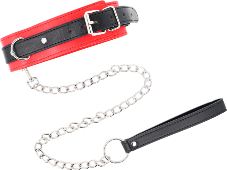 Κολάρο από δερματίνη σε κόκκινο χρώμα