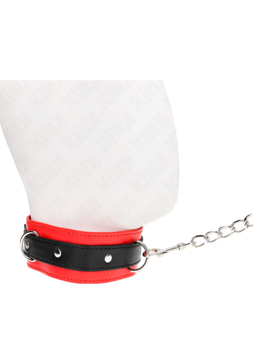 Κολάρο από δερματίνη σε κόκκινο χρώμα