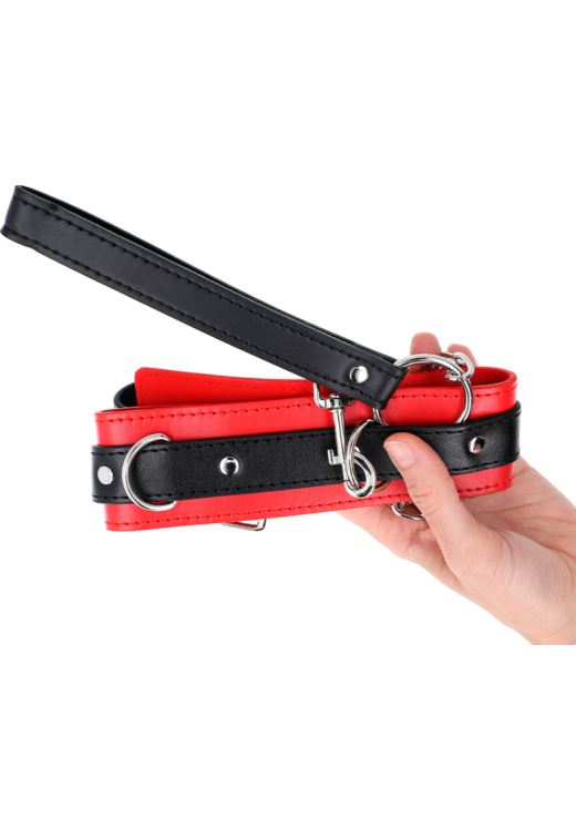 Κολάρο από δερματίνη σε κόκκινο χρώμα