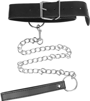 Κολάρο από δερματίνη σε μαύρο χρώμα