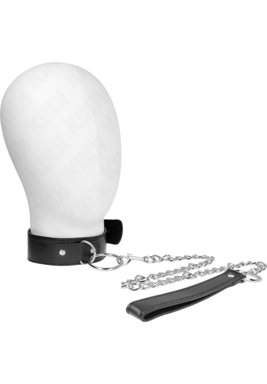 Κολάρο από δερματίνη σε μαύρο χρώμα