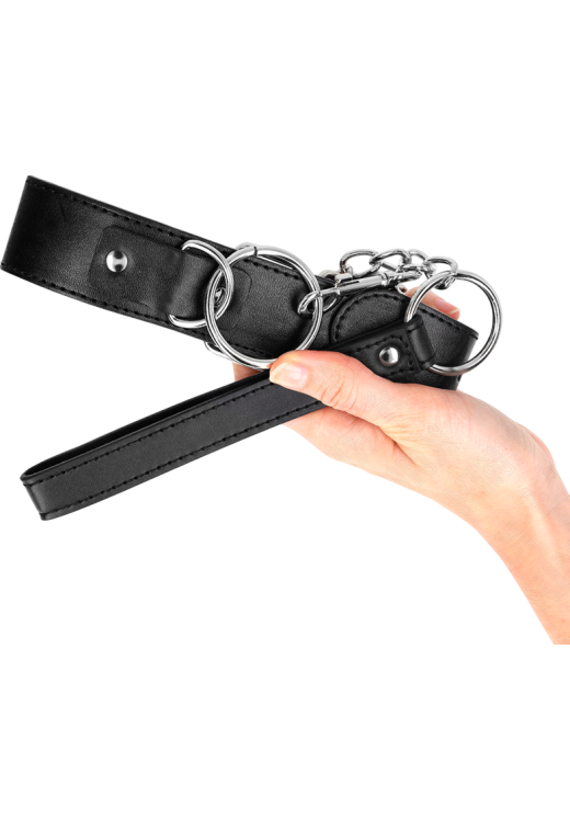 Κολάρο από δερματίνη σε μαύρο χρώμα