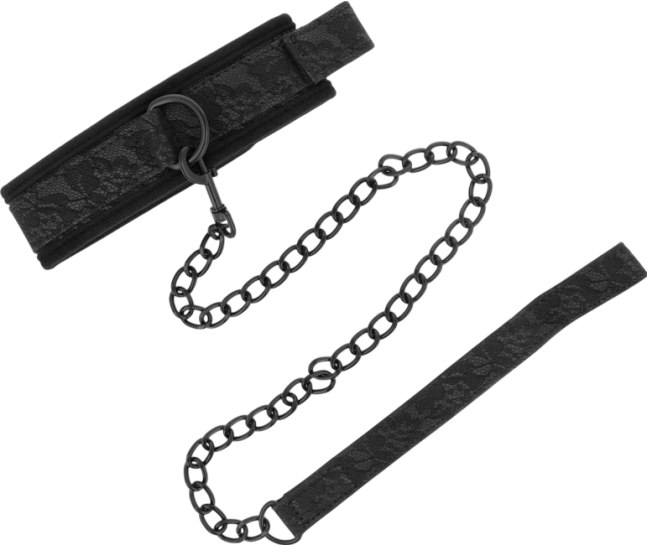 Κολάρο από δερματίνη σε μαύρο χρώμα