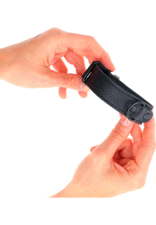 Bondage δεσμά από δερματίνη σε μαύρο χρώμα