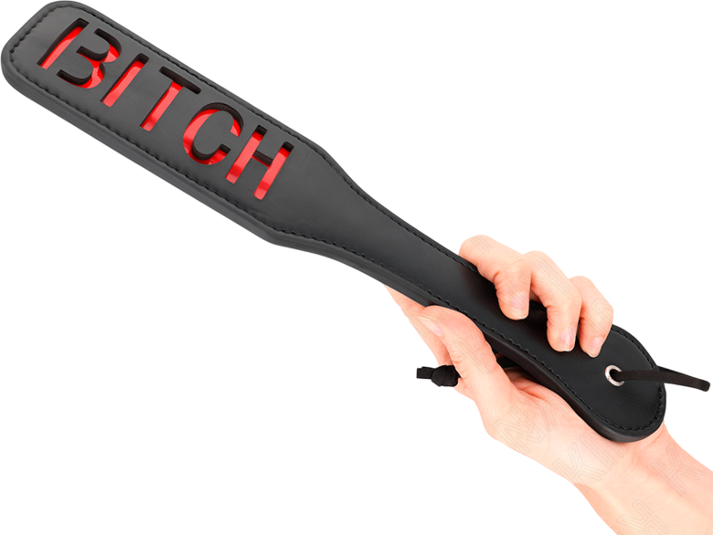 Κουπιά από δερματίνη σε κόκκινο χρώμα, μήκους 40 εκ.