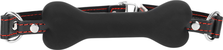 Φίμωτρο από δερματίνη σε μαύρο χρώμα, μήκους 63 εκ.