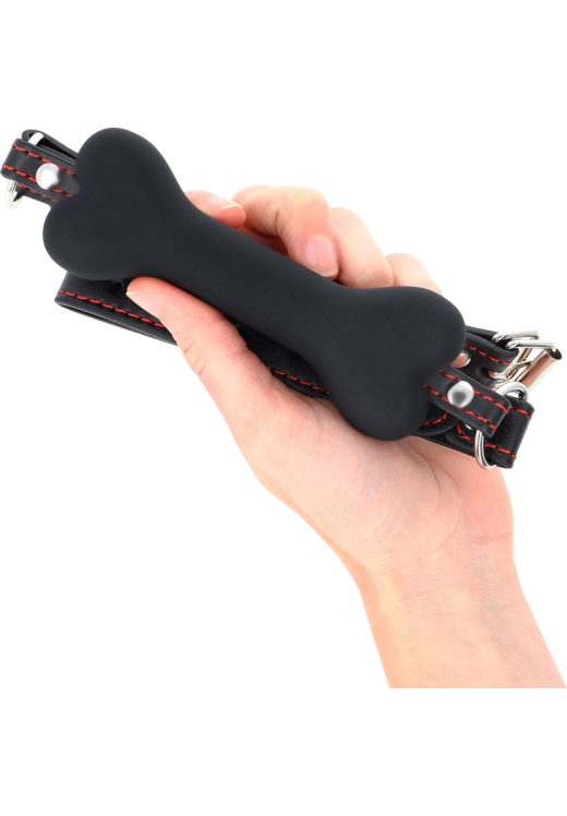 Φίμωτρο από δερματίνη σε μαύρο χρώμα, μήκους 63 εκ.