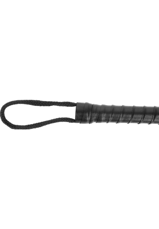 Μαστίγιο από σχοινί  σε μαύρο χρώμα, μήκους 60 εκ.