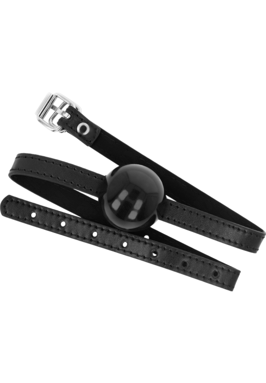 Φίμωτρο από δερματίνη σε μαύρο χρώμα, μήκους 63 εκ,