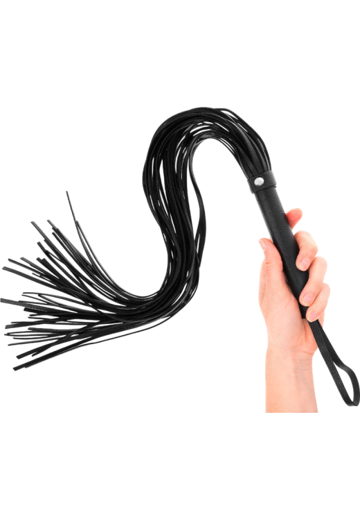 Μαστίγιο από pvc σε μαύρο χρώμα, μήκους 70 εκ.