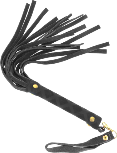Μαστίγιο από σουέντ  σε μαύρο χρώμα, μήκους 25 εκ.