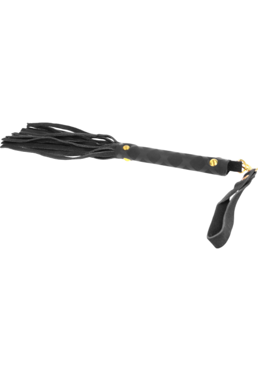 Μαστίγιο από σουέντ  σε μαύρο χρώμα, μήκους 25 εκ.