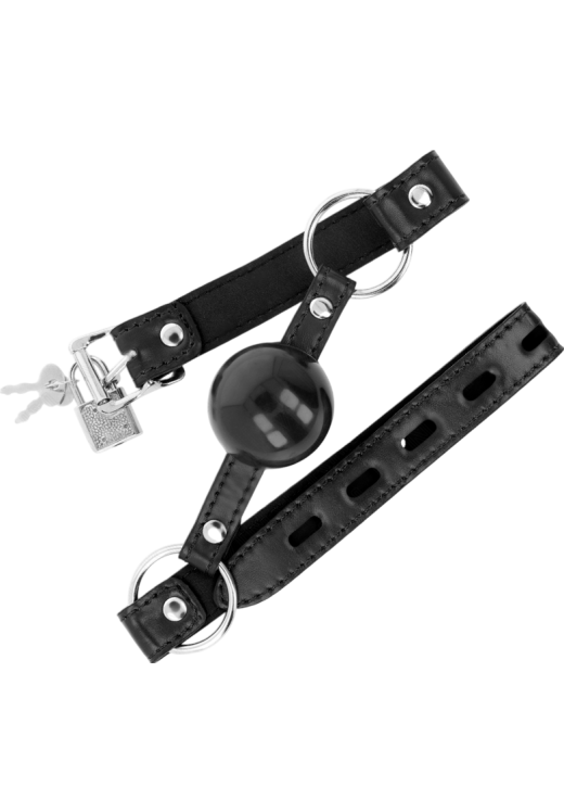 Φίμωτρο από δερματίνη σε μαύρο χρώμα, μήκους 60 εκ.