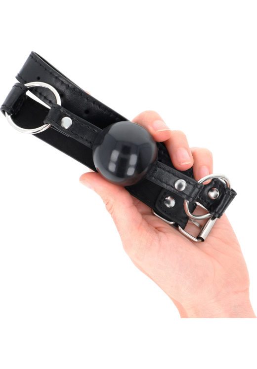 Φίμωτρο από δερματίνη σε μαύρο χρώμα, μήκους 60 εκ.