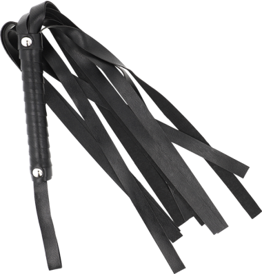 Μαστίγιο από δερματίνη σε μαύρο χρώμα, μήκους 90 εκ.