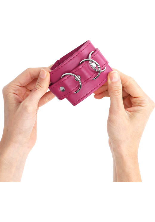 Bondage δεσμά από δερματίνη σε ροζ χρώμα