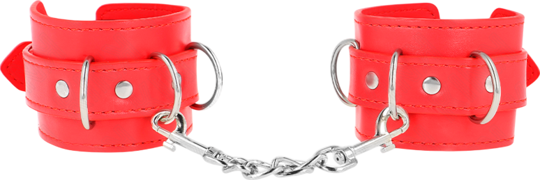 Bondage δεσμά από δερματίνη σε κόκκινο χρώμα