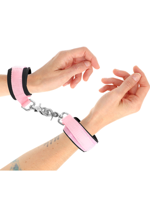 Bondage δεσμά από νeoprene σε ροζ χρώμα με ενσύρματο κοντρόλ