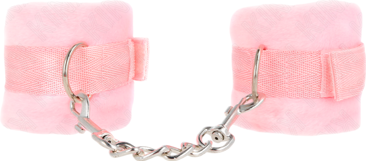 Bondage δεσμά από γούνα σε ροζ χρώμα