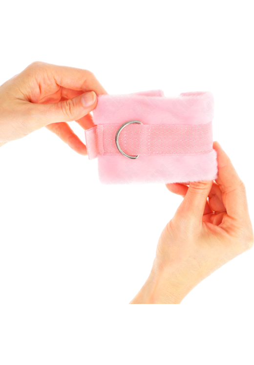 Bondage δεσμά από γούνα σε ροζ χρώμα