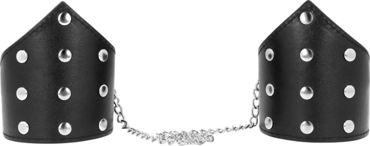 Bondage δεσμά από δερματίνη σε μαύρο χρώμα