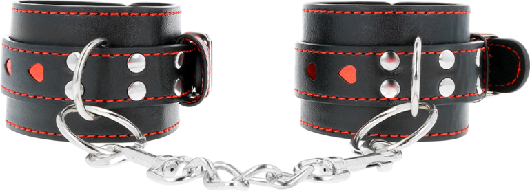 Bondage δεσμά από δερματίνη σε μαύρο χρώμα