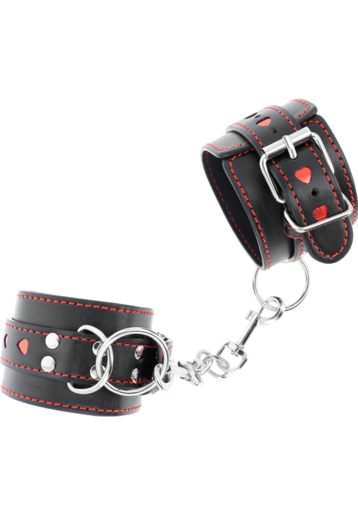 Bondage δεσμά από δερματίνη σε μαύρο χρώμα