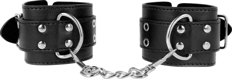 Bondage δεσμά από δερματίνη σε μαύρο χρώμα