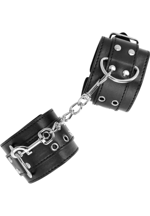 Bondage δεσμά από δερματίνη σε μαύρο χρώμα