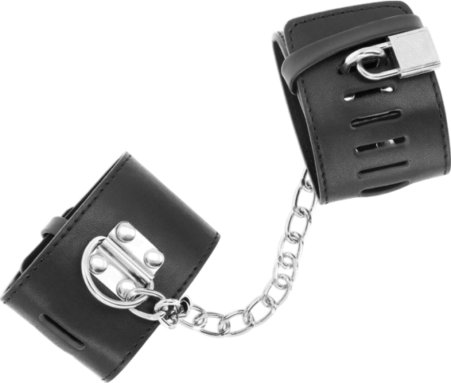 Bondage δεσμά από δερματίνη σε μαύρο χρώμα