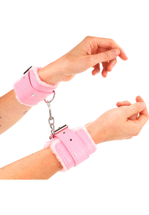 Bondage δεσμά από δερματίνη σε ροζ χρώμα