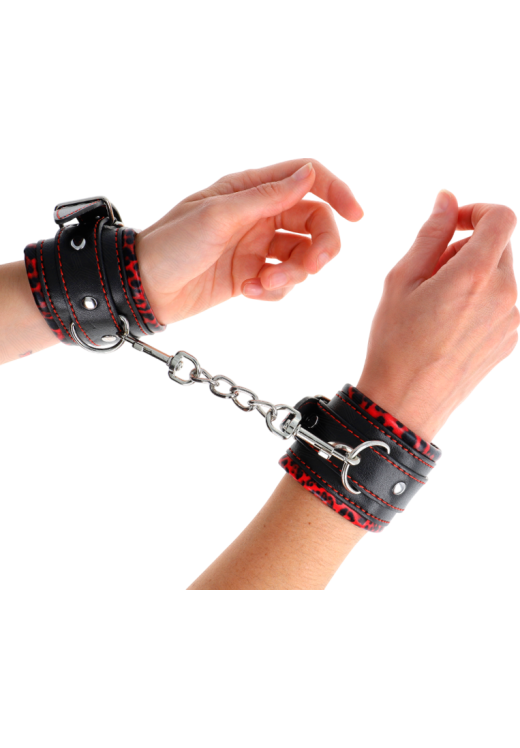 Bondage δεσμά από δερματίνη σε μαύρο χρώμα, μήκους 25 εκ.