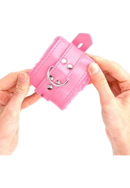 Bondage δεσμά από δερματίνη σε ροζ χρώμα