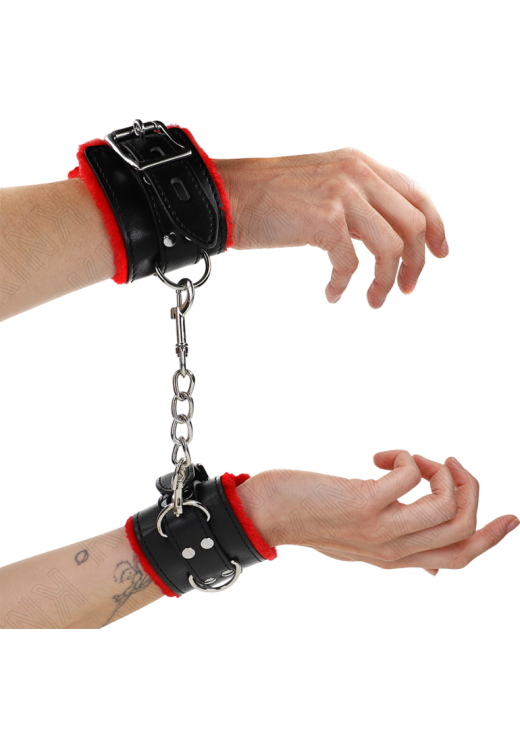 Bondage δεσμά από δερματίνη σε μαύρο χρώμα