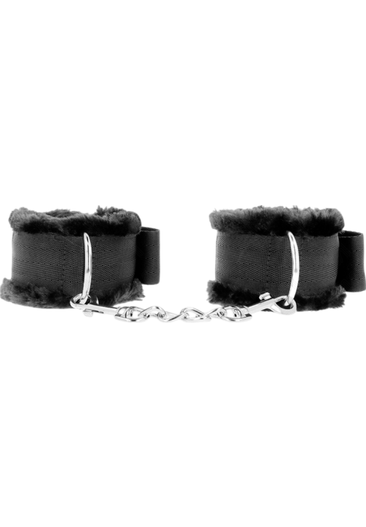 Bondage δεσμά από γούνα σε μαύρο χρώμα