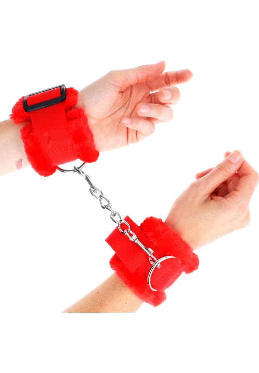 Δερμάτινα bondage δεσμά σε κόκκινο χρώμα, μήκους 25 εκ.