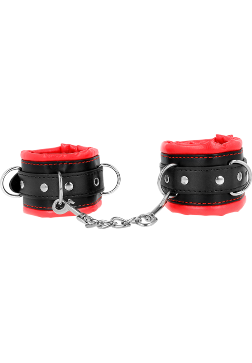 Bondage δεσμά από δερματίνη σε κόκκινο χρώμα, μήκους 25 εκ.