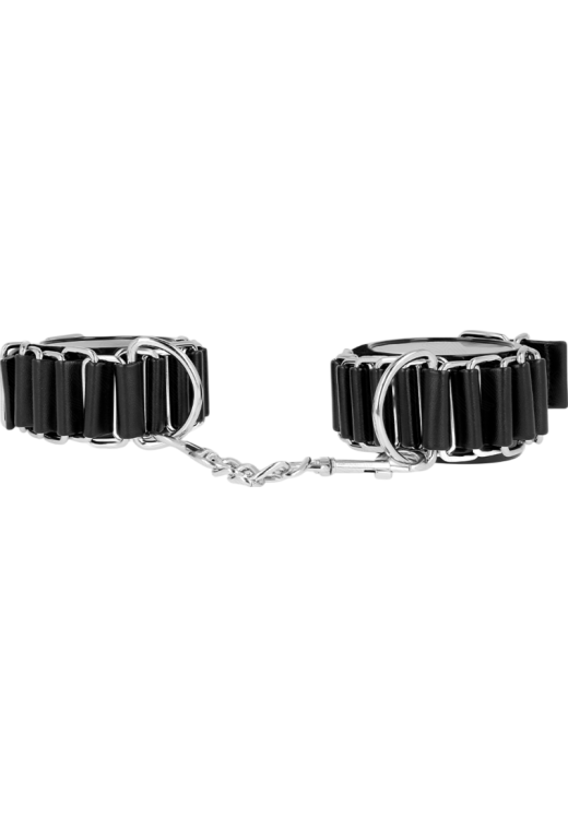 Bondage δεσμά από δερματίνη σε μαύρο χρώμα