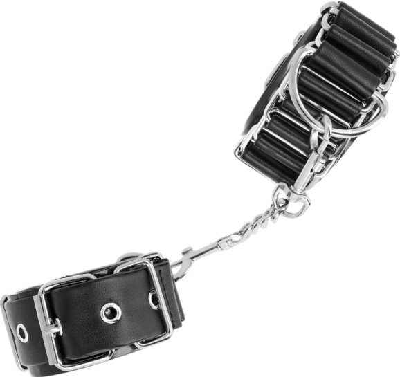 Bondage δεσμά από δερματίνη σε μαύρο χρώμα