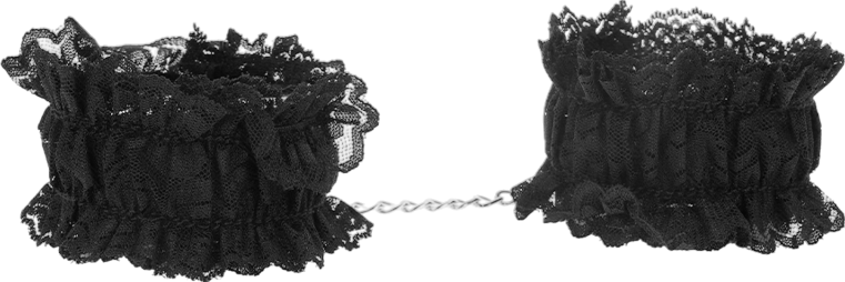 Δαντελωτά bondage δεσμά σε μαύρο χρώμα