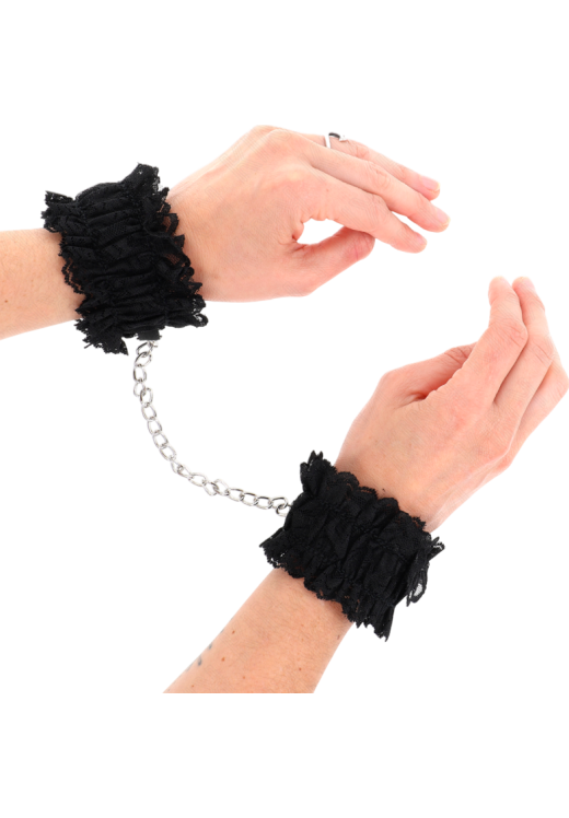 Δαντελωτά bondage δεσμά σε μαύρο χρώμα