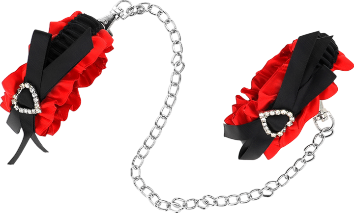 Δαντελωτά bondage δεσμά σε κόκκινο χρώμα