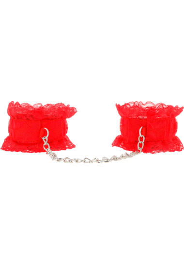 Δαντελωτά bondage δεσμά σε κόκκινο χρώμα