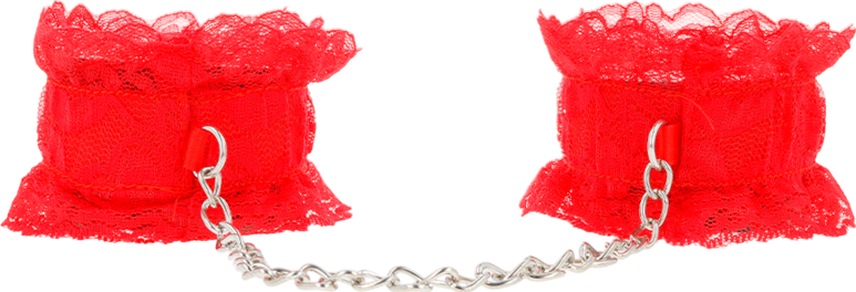 Δαντελωτά bondage δεσμά σε κόκκινο χρώμα