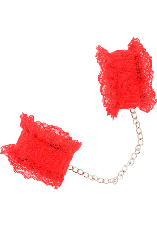 Δαντελωτά bondage δεσμά σε κόκκινο χρώμα