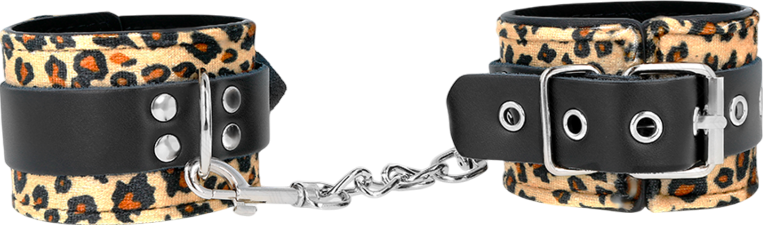 Bondage δεσμά από δερματίνη σε λεοπάρ χρώμα