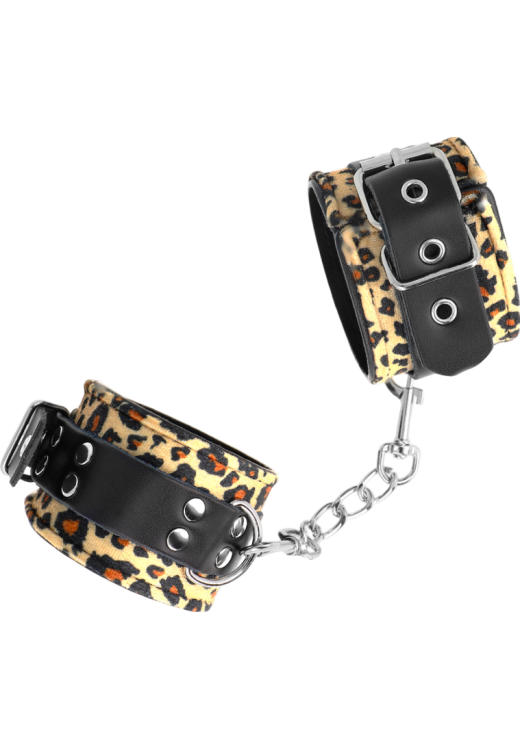 Bondage δεσμά από δερματίνη σε λεοπάρ χρώμα