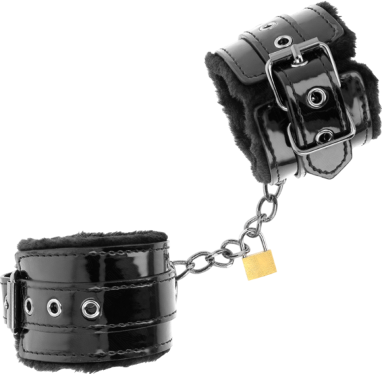 Bondage δεσμά από δερματίνη σε μαύρο χρώμα