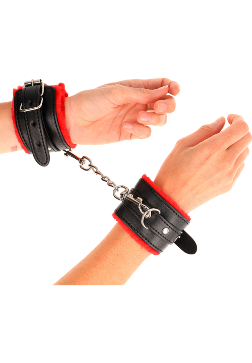 Bondage δεσμά από δερματίνη σε κόκκινο χρώμα