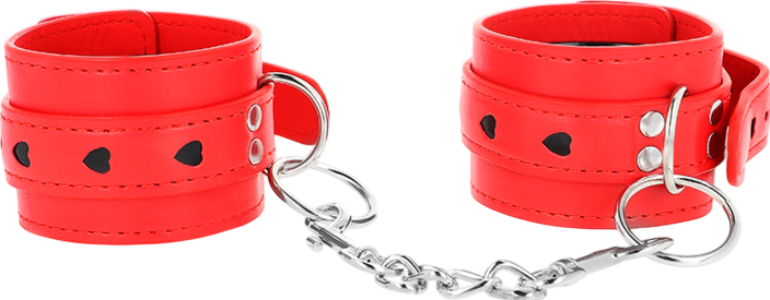 Bondage δεσμά από δερματίνη σε κόκκινο χρώμα